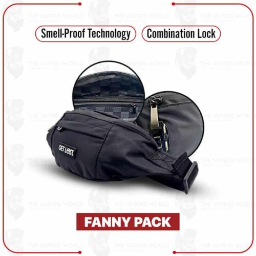 Smell-Proof Premium Fanny Pack by GET LOST – Black