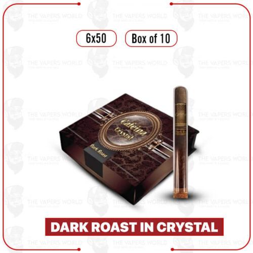Cafeina Dark Roast In Crystal 6x50 Box of 10 Cigars