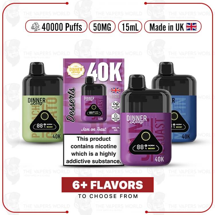 Dinner Lady Desserts 40K Puff Disposable - Made in UK